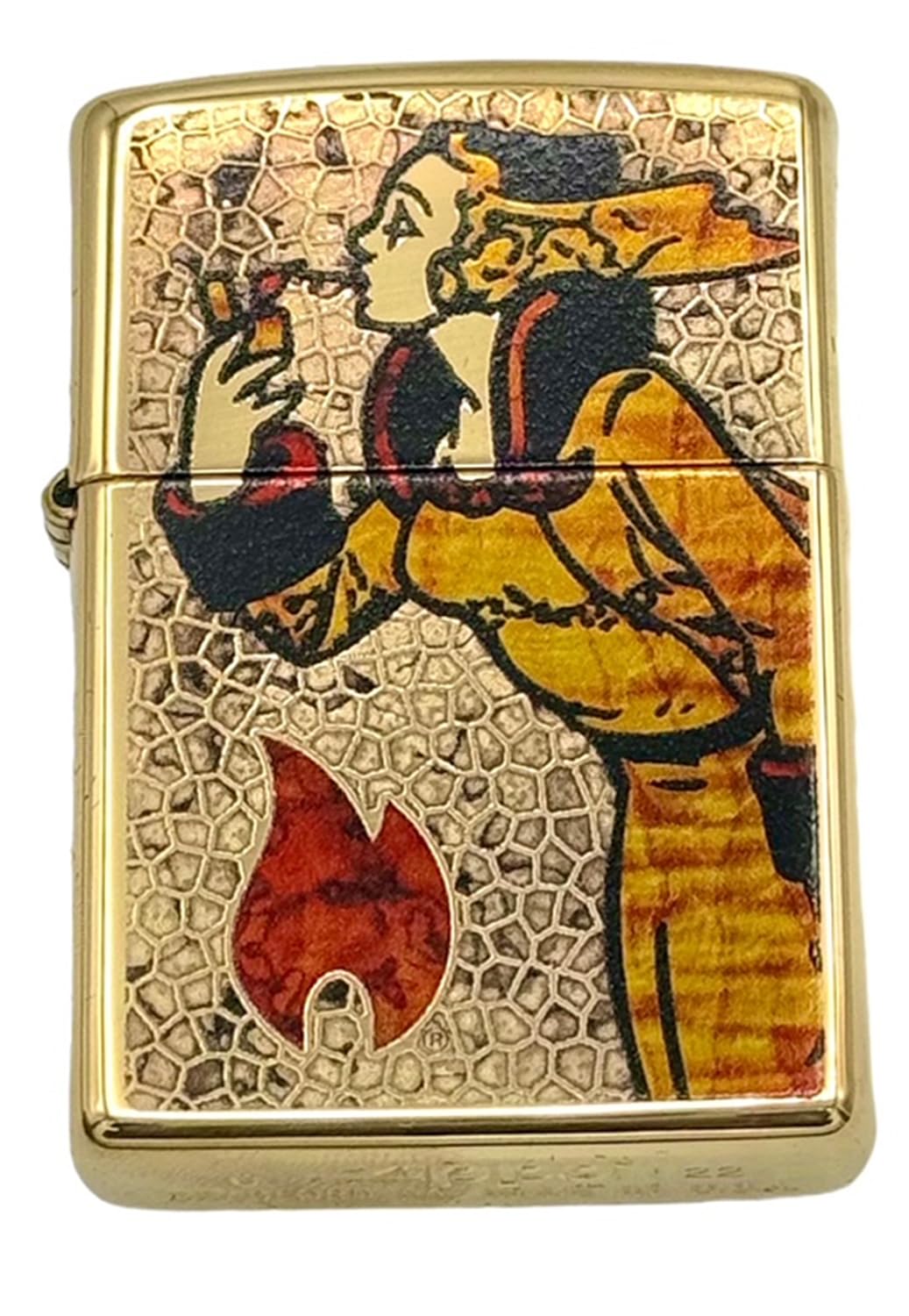 Custom Personalized Zippo Classic Windy Girl Windproof Oil Lighters - Engraving - Christmas, Halloween & Valentines Day Gift (High Polish Chrome)