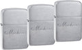 Personalized 1941 Zippo Lighters Set of 3 with Free Engraving in Shelly Allegro Font